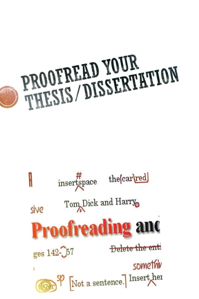 proofread and edit your thesis or dissertation