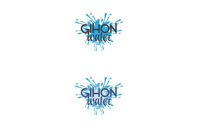 excellent bottled water brand logo design