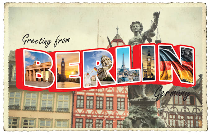 design retro vintage postcards or greeting cards for you