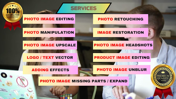 photo enhancement, restoration, logo vector, upscale, unblur