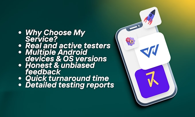 provide 12 or 20 real testers for google play console closed testing