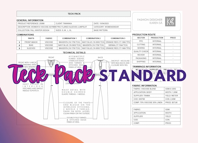 help you with your collection and fashion tech packs