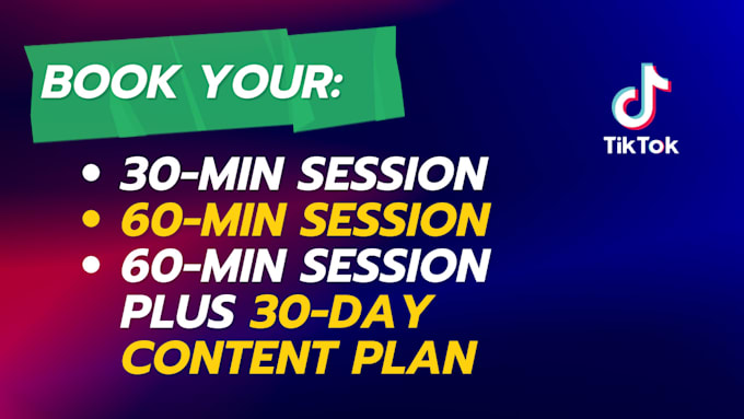 do a tiktok marketing strategy consultation and content plan