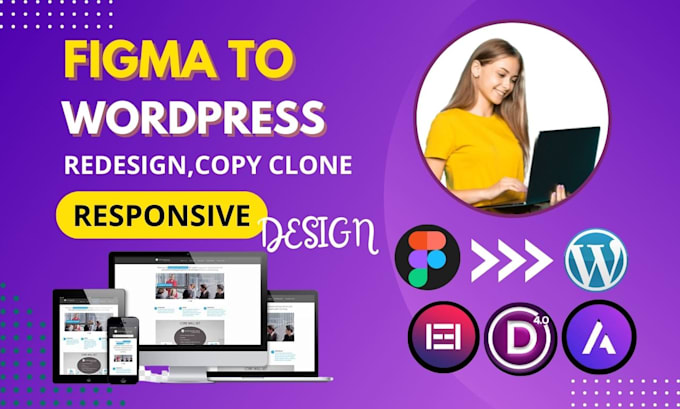 create figma,PSD,xd design to wordpress and figma to elementor