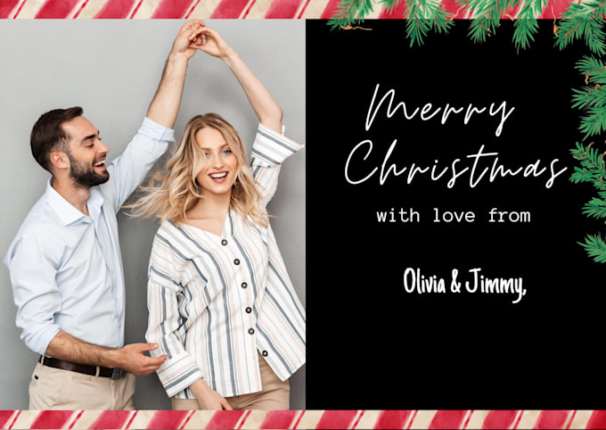 design personalized christmas postcards