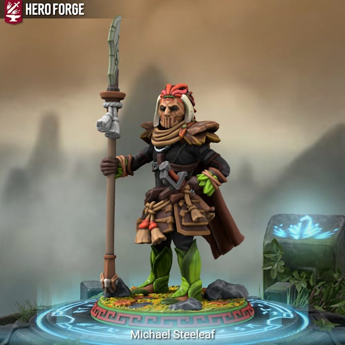 Create your ded characters with the help of the hero forge site