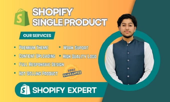 build branded one product shopify store, advance dropshipping shopify website