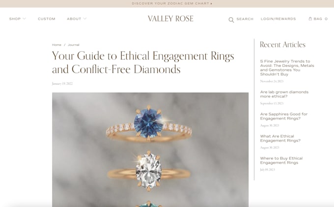 write SEO website content for your jewellery brand or blog