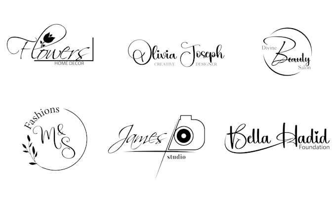 design scripted, handwritten, signature or cursive logo
