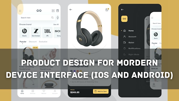 design ecommerce app and website UI UX and wireframing