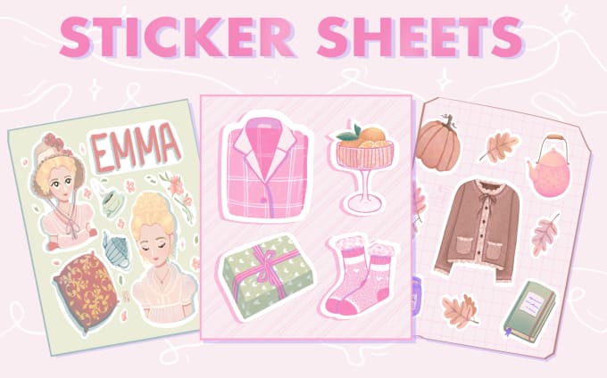 create cute illustrations for your small business stickers
