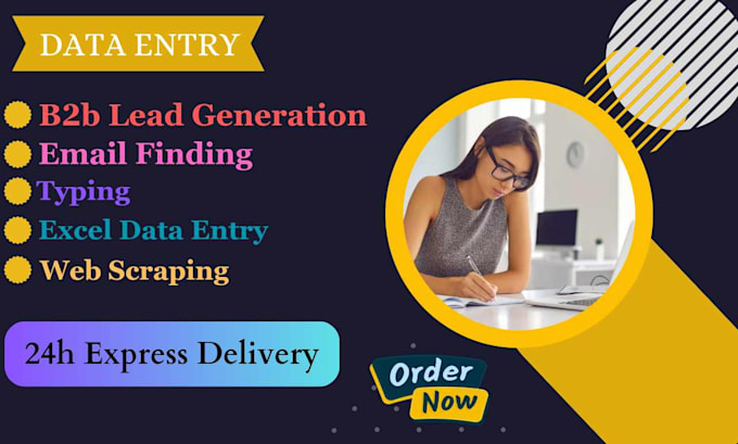 Do accurate data entry copy paste web research and lead generation ...