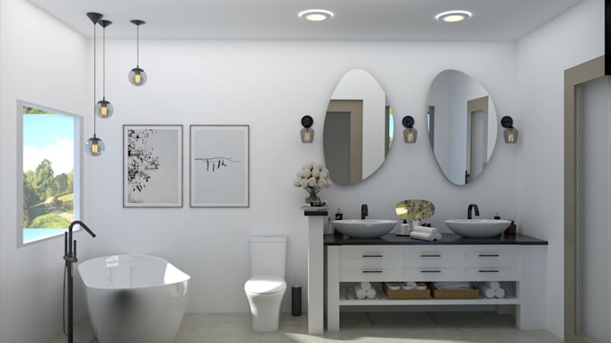 create stunning 3d interior design renderings