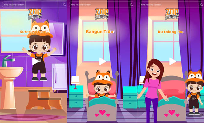 make 2d animation nursery rhymes short, reels, tiktok