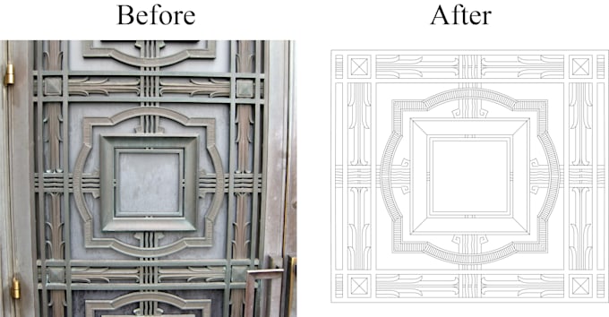 create a clean vector outline line art from your photo