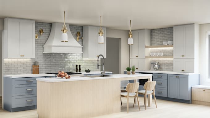 design your kitchen with cabinet list and quotation USA