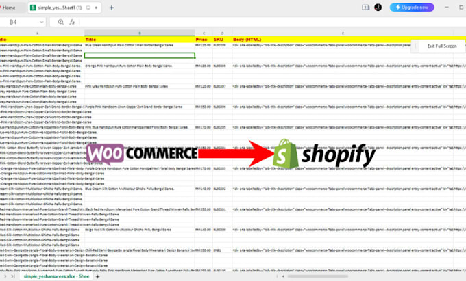 scrape and import products from woocommerce to shopify or shopify to woocommerce