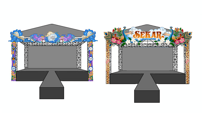 design the stage decoration banner