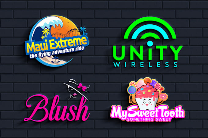 do modern attractive 3d unique business logo design