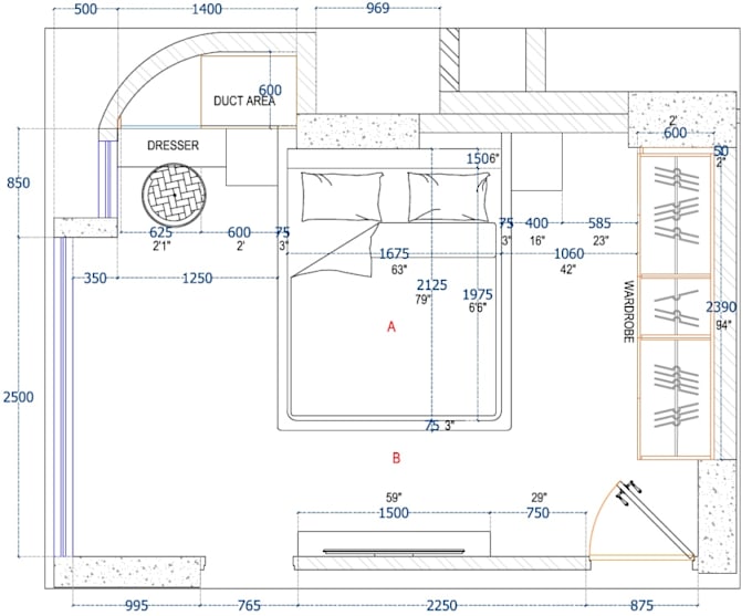 give residential interior details