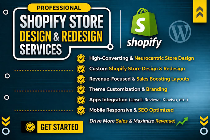shopify website redesign, clone, revamp shopify store design and redesign store