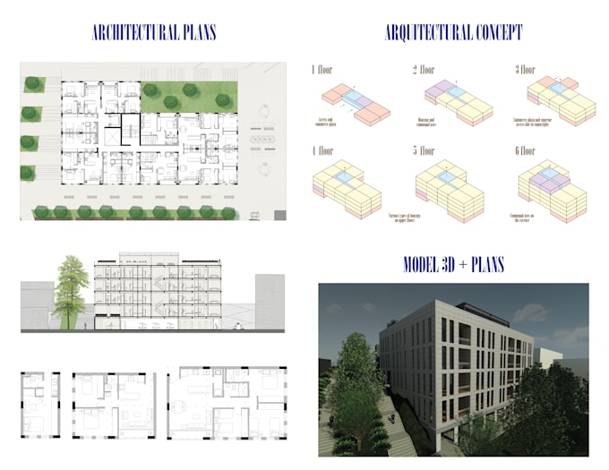 create your complete architectural project by 50 usd