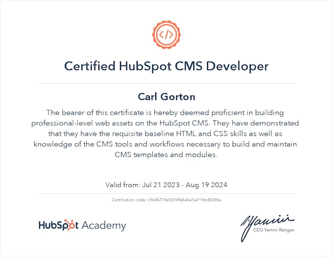 build you a hubspot website or landing page