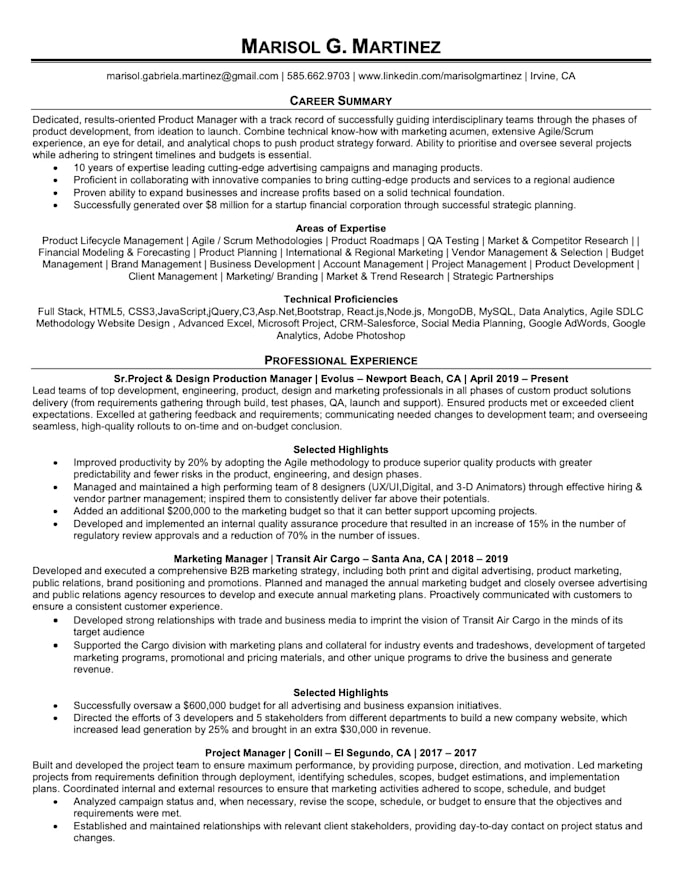 Craft compelling tech industry - Tech Resume And Cover Letter Professional Resume Writing And Cover Letter Ats Cv 