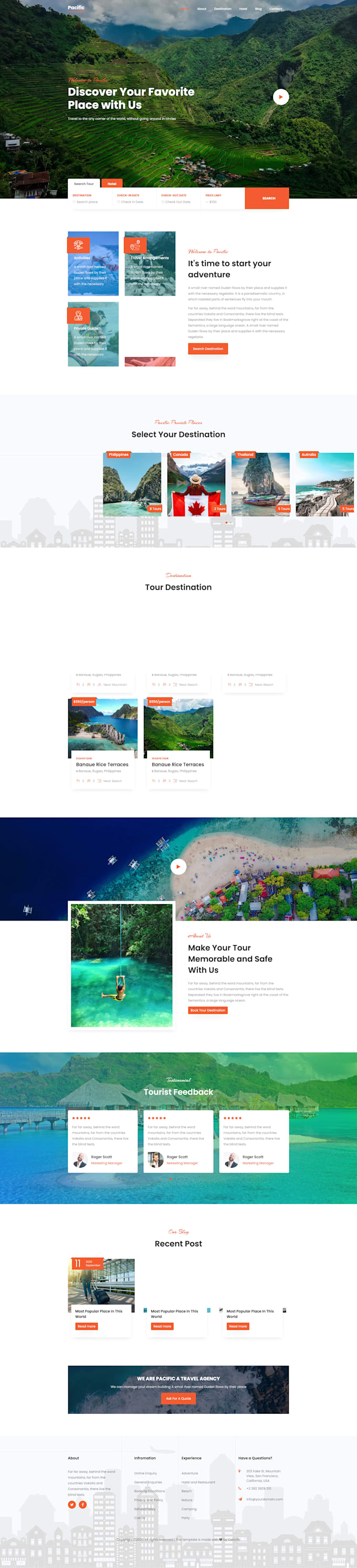 develop a travel website with booking and reservation system