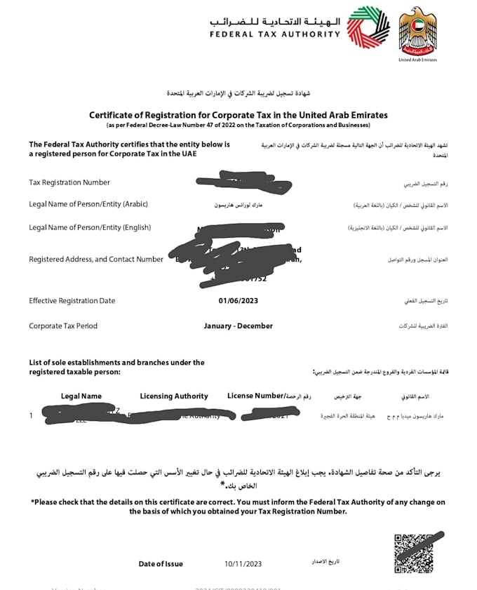 do uae vat registration and corporate tax advisory service