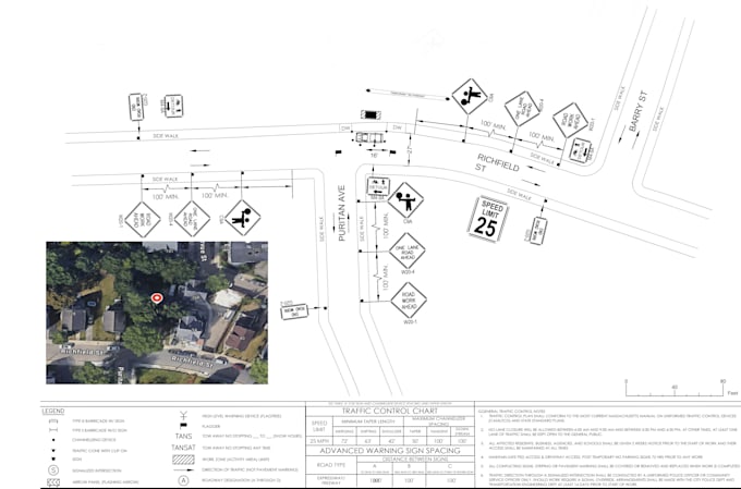 create traffic control plan for any road condition