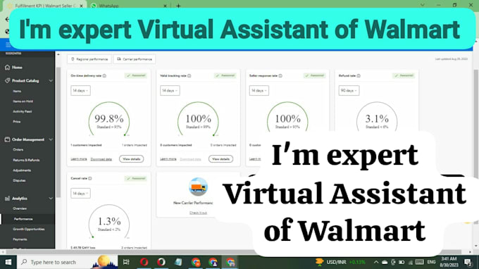 manage walmart store in good profomus