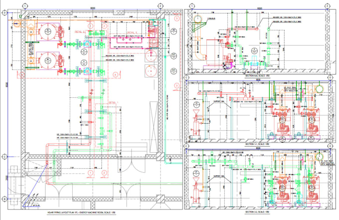 create mep design, shop drawings by auto cad and revit