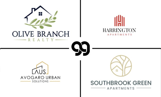 do real estate construction realtor mortgage logo design