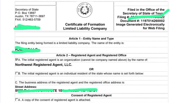 do US llc registration along with ein for  US  non  residents