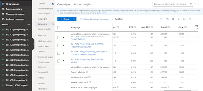 setup, audit and optimize the bing ads ppc campaigns
