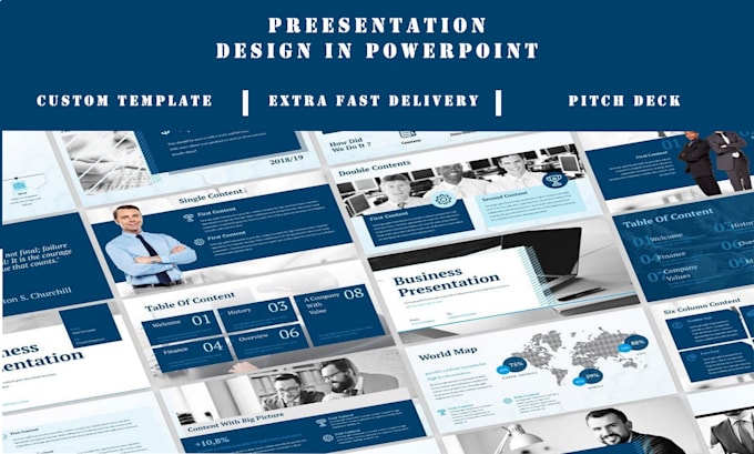 pitch deck, infographic presentation design for business
