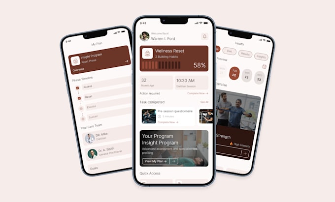 do attractive mobile app UI UX design in figma