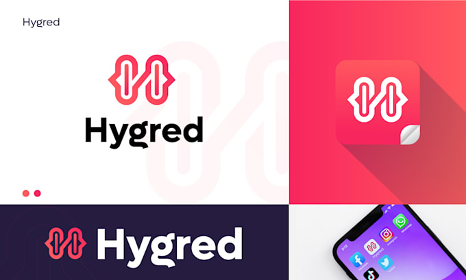 make trendy minimalist and modern startup tech existing logo