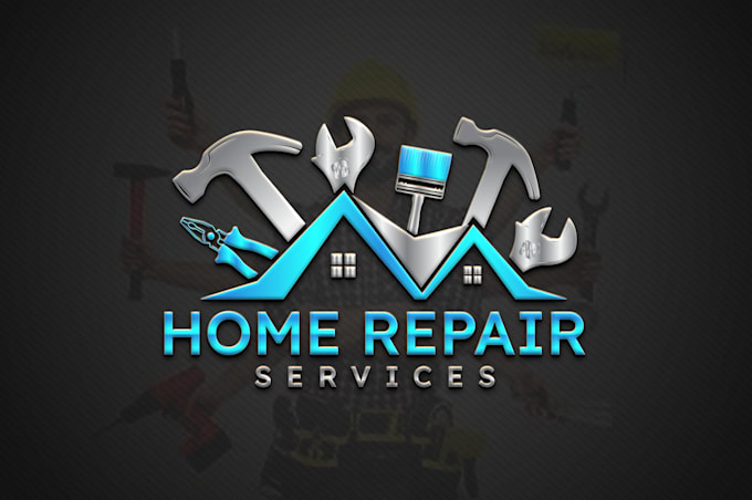 design minimalist home repair, remodeling handyman logo
