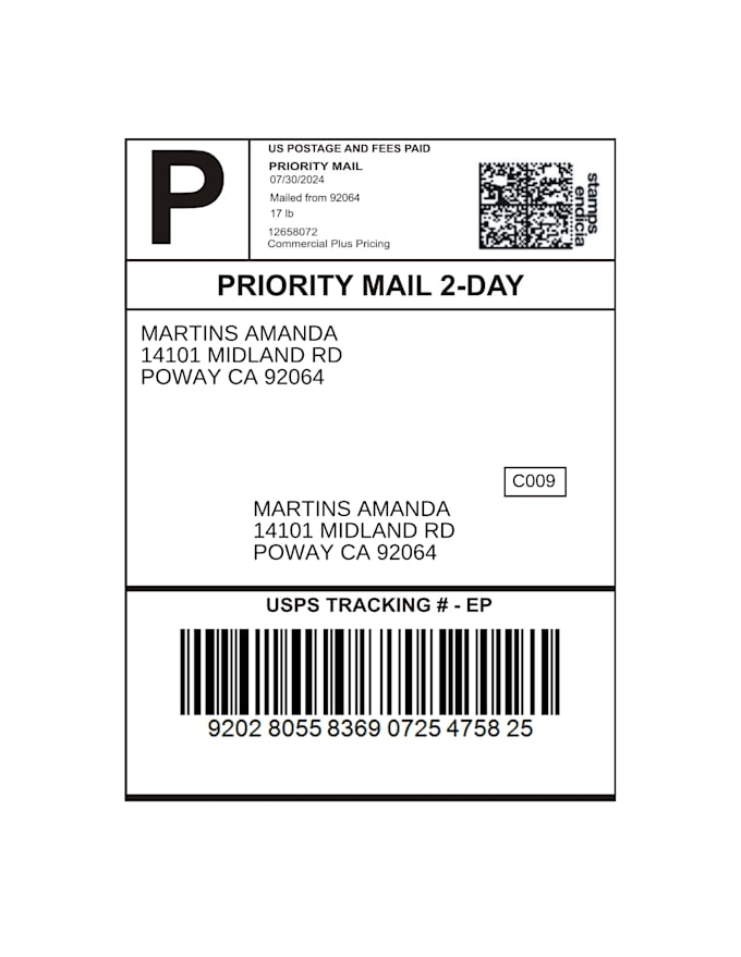 iwill do shipping label