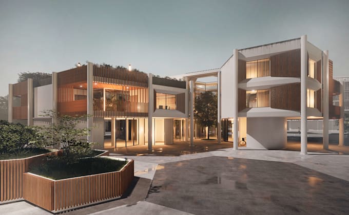 create a realistic rendering with d5 render and  3d model