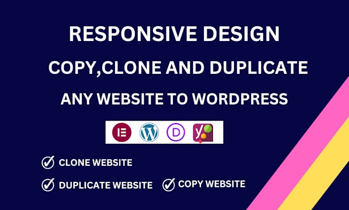 replicate, copy , duplicate or clone websites and design wordpress websites