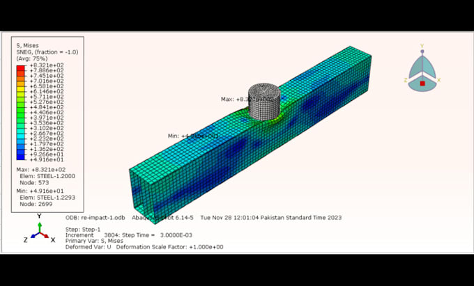 Do finite element fea analysis in abaqus by Ubaidkhan533 | Fiverr