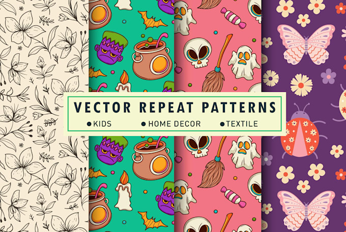 create vector seamless textile repeat pattern prints