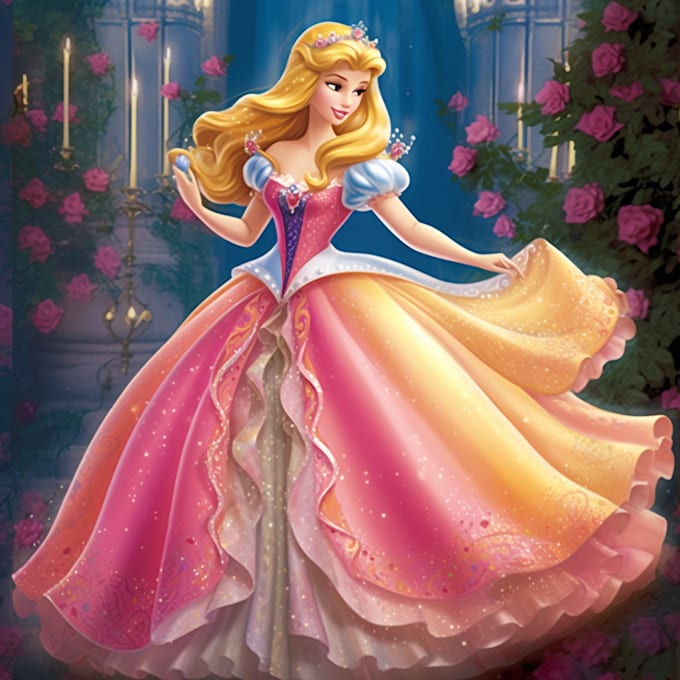 create a portrait in disney princess style
