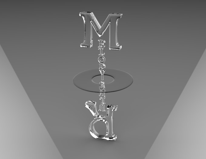model 3d logo for 3d printing and animation