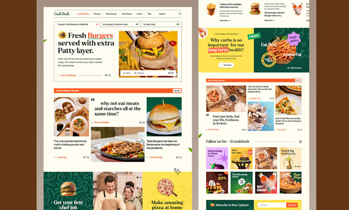 create a responsive recipe food blog