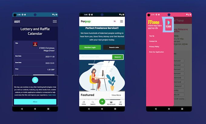 convert website into android and ios app using webview