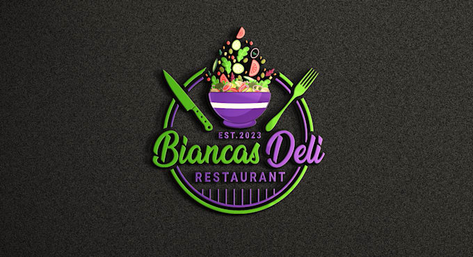 design restaurant, catering, bakery, vegan, BBQ logo